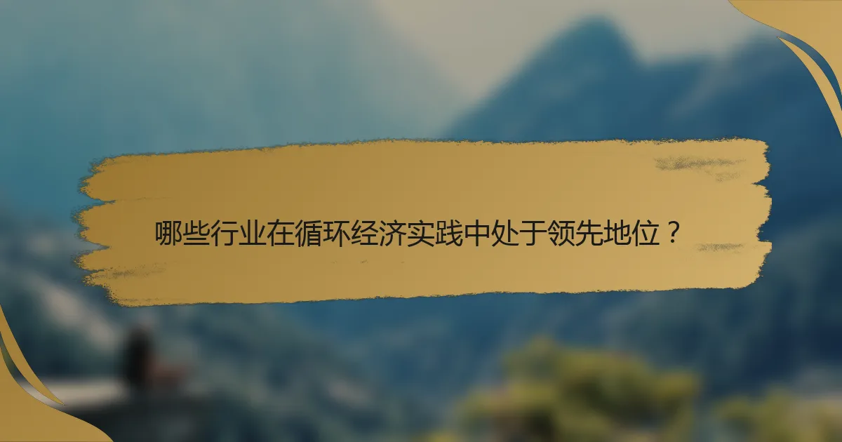 哪些行业在循环经济实践中处于领先地位?